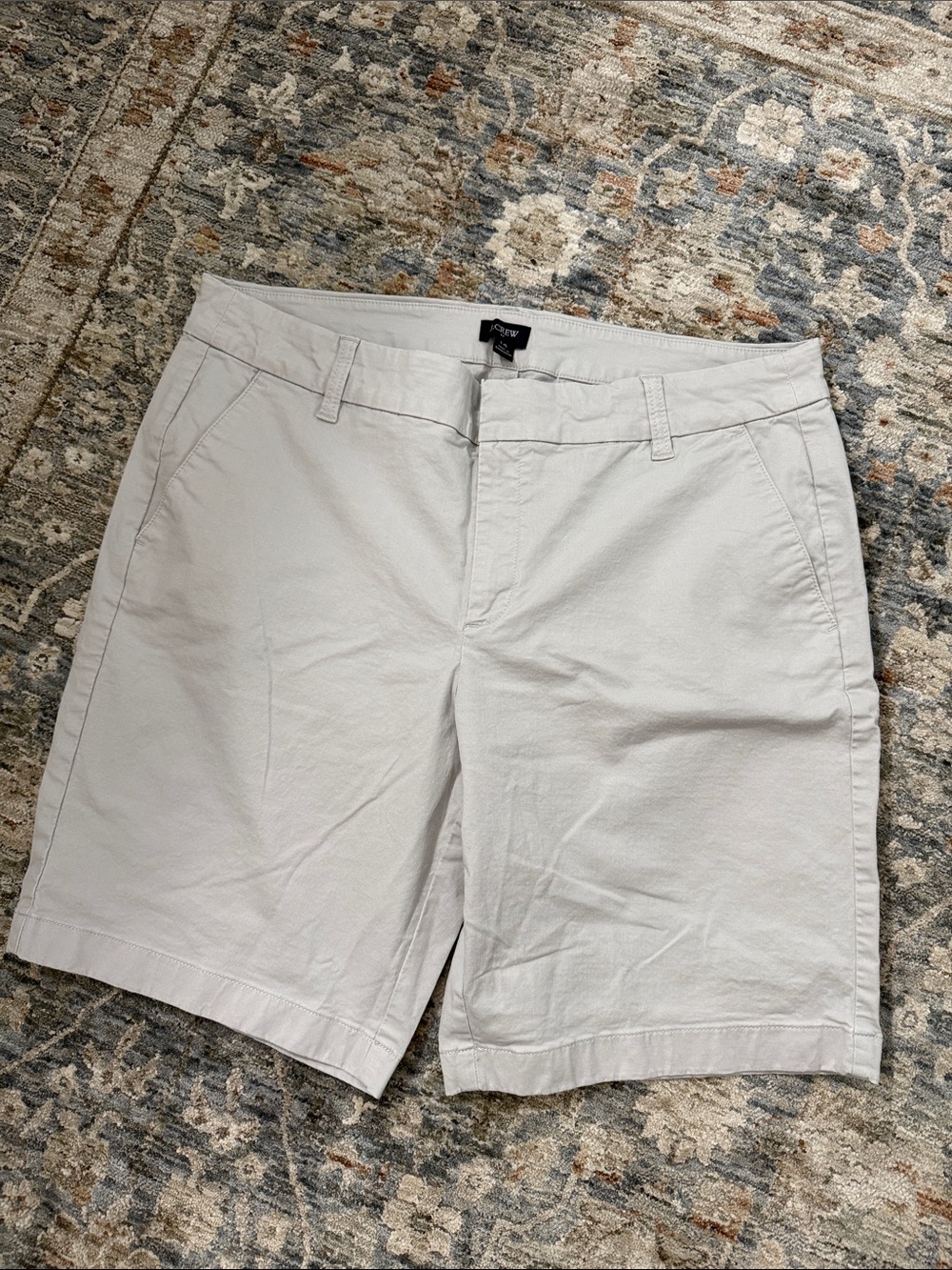 J. CREW Women's Light Gray Chino Bermuda Shorts